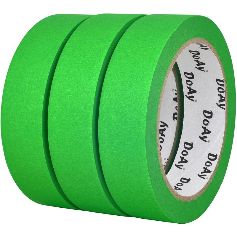 DOAY 3 Pack Green Painters Tape - Masking Tape 1 Inch Wide - Multi-Surface, Smart Adhesion, Indoor & Outdoor - 270FT Total - Paint Tape for DIY, Labeling, Art, Car, General Purpose (#3910) - Image 1